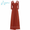 Lace Pleat Criss-Cross Mother Of The Bride Dress With Sleeves